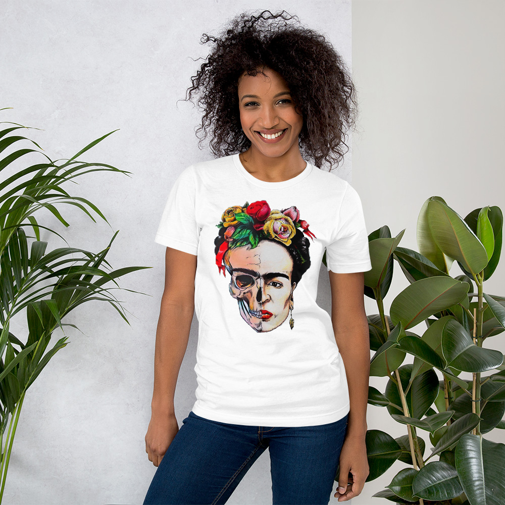 Frida Kahlo Skull – Unisex T-Shirt – Funkie Monky